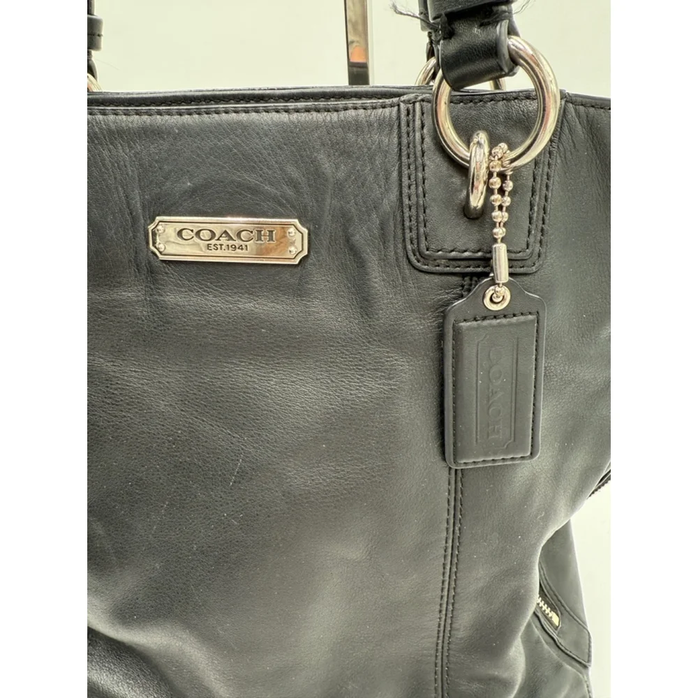 Coach Gallery North South Black Leather with Side Zippers F19456‎ - Picture 6 of 10